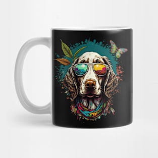 Pointer dog hippie Mug